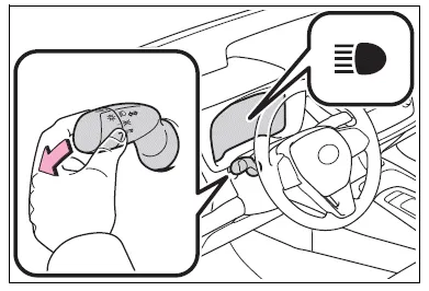 Toyota Corolla E210. Operating the lights and wipers