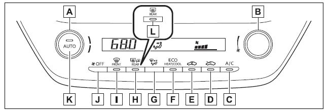 Toyota Corolla E210. Using the air conditioning system and defogger