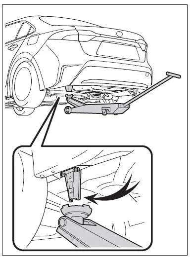 Toyota Corolla E210. Positioning a floor jack